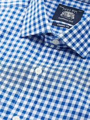 Savile Row Company 100% Cotton Check Single Cuff Formal Shirt - Image 4 of 5
