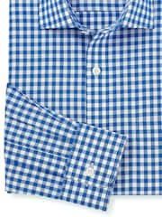 Savile Row Company 100% Cotton Check Single Cuff Formal Shirt - Image 5 of 5