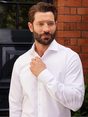 Savile Row Company 100% Cotton Check Single Cuff Formal Shirt - Image 4 of 7
