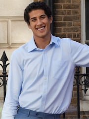 Savile Row Company Classic Fit 100% Cotton Double Cuff Formal Shirt - Image 2 of 5