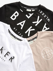 Baker by Ted Baker 100% bombažne majice s kratkimi rokavi in grafiko 3 Komplet - Slika 6 iz 7