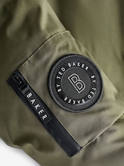 Baker by Ted Baker Khaki/Green Shower Resistant Padded Bomber Coat - Image 10 of 12