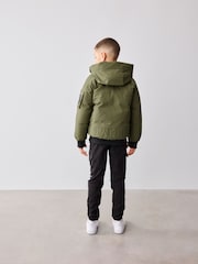 Baker by Ted Baker Khaki/Green Shower Resistant Padded Bomber Coat - Image 3 of 12