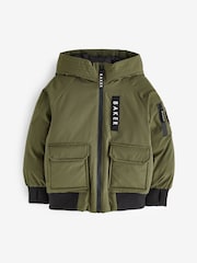 Baker by Ted Baker Khaki/Green Shower Resistant Padded Bomber Coat - Image 7 of 12
