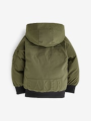 Baker by Ted Baker Khaki/Green Shower Resistant Padded Bomber Coat - Image 8 of 12