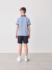 Baker by Ted Baker Printed 100% Cotton Polo Shirt - Image 2 of 8