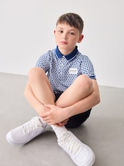 Baker by Ted Baker Printed 100% Cotton Polo Shirt - Image 3 of 8
