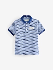 Baker by Ted Baker Printed 100% Cotton Polo Shirt - Image 5 of 8