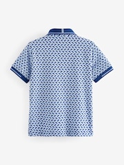 Baker by Ted Baker Printed 100% Cotton Polo Shirt - Image 6 of 8