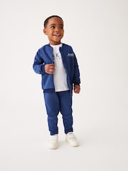Baker by Ted Baker Blue 100% Cotton Bomber Jacket T-Shirt and Trousers Set - Изображение 1 из 15