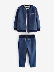 Baker by Ted Baker Blue 100% Cotton Bomber Jacket T-Shirt and Trousers Set - Изображение 11 из 15