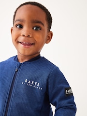 Baker by Ted Baker Blue 100% Cotton Bomber Jacket T-Shirt and Trousers Set - Изображение 9 из 15