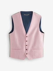 Pink Regular Fit Motionflex Stretch Waistcoat - Image 6 of 9