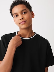 Baker by Ted Baker 100% Cotton Graphic Black T-Shirt and Shorts Set - Image 3 of 9