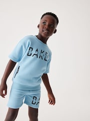 Baker by Ted Baker Blue Letter Sweatshirt and Shorts Set - Image 1 of 6
