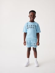 Baker by Ted Baker Blue Letter Sweatshirt and Shorts Set - Image 2 of 6