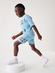 Baker by Ted Baker Blue Letter Sweatshirt and Shorts Set - Image 3 of 6