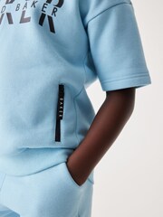 Baker by Ted Baker Blue Letter Sweatshirt and Shorts Set - Image 6 of 6
