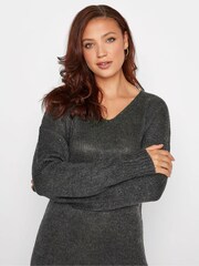 Long Tall Sally Grey Knitted Midi Dress - Image 4 of 4
