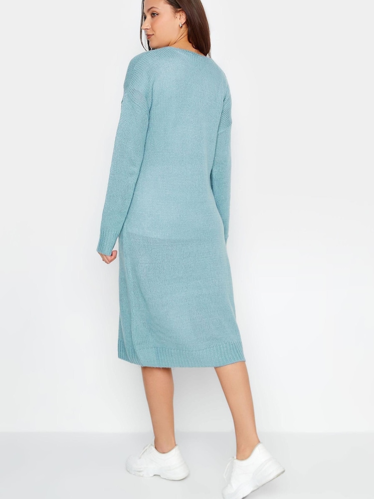 Long Tall Sally Blue Knitted Midi Dress - Image 2 of 4
