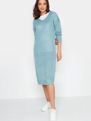 Long Tall Sally Blue Knitted Midi Dress - Image 3 of 4
