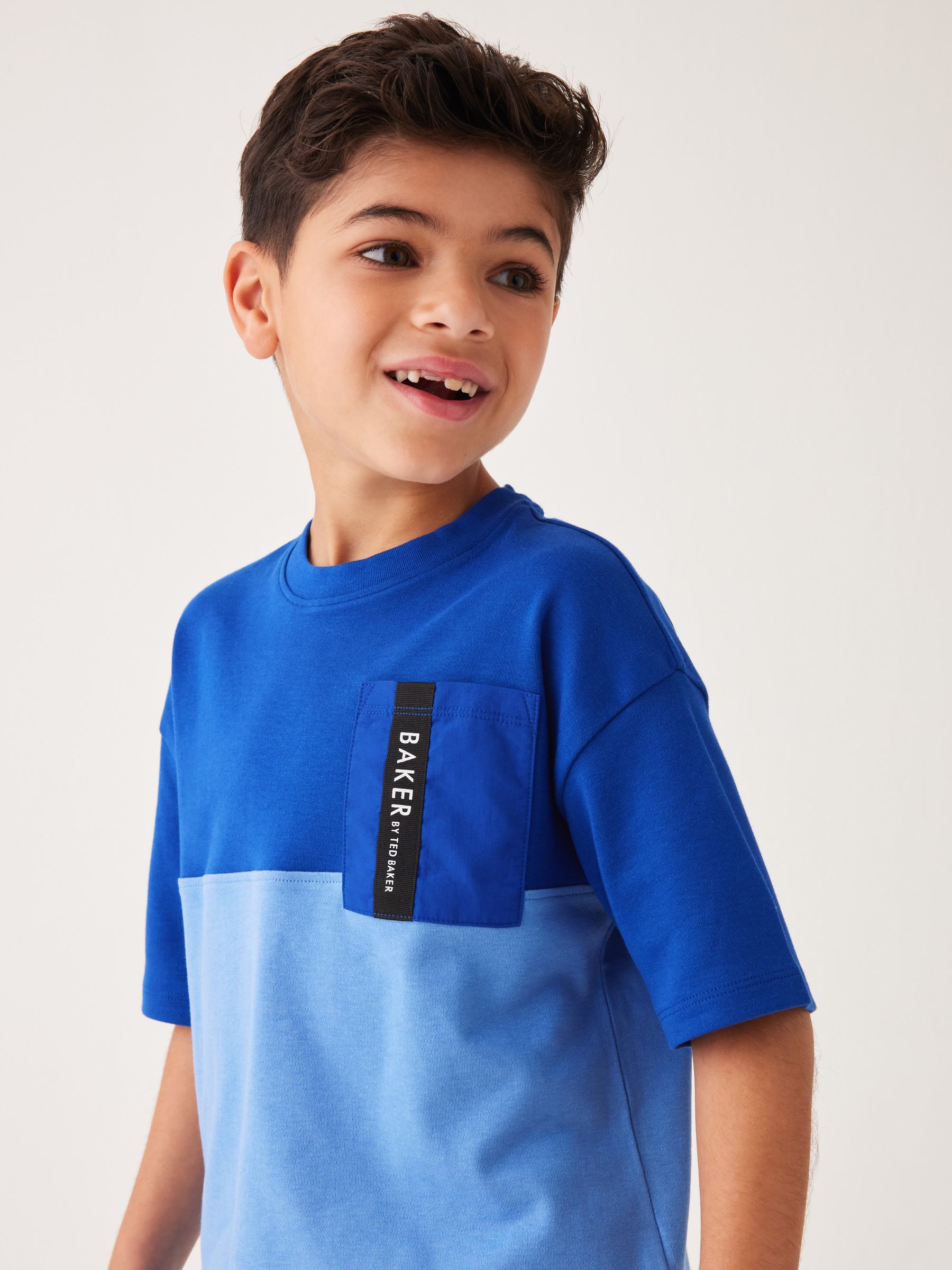 Buy Baker by Ted Baker Blue Colourblock 100% Cotton T-Shirt and Shorts Set  from Next Luxembourg