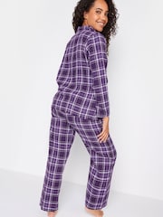 M&Co Purple Woven Check Pyjama Set - Image 2 of 5