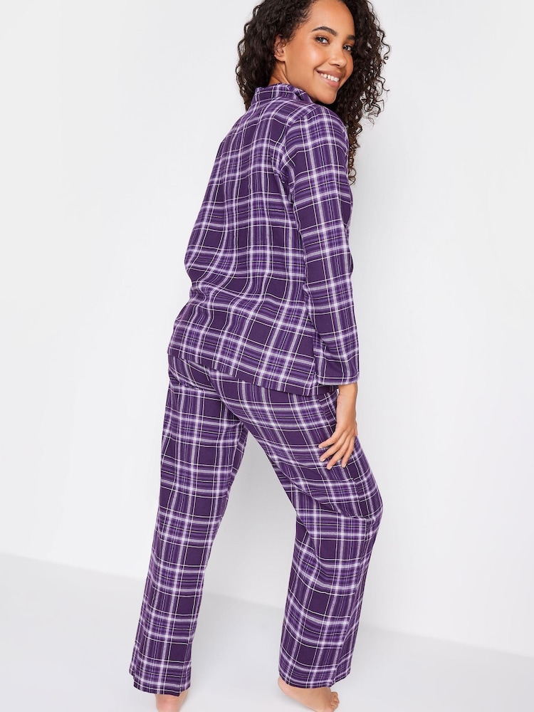 M&Co Purple Woven Check Pyjama Set - Image 2 of 5