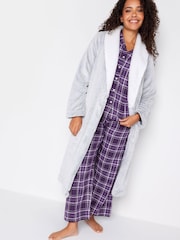 M&Co Purple Woven Check Pyjama Set - Image 3 of 5