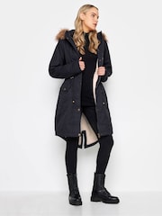 Long Tall Sally Blue Faux Fur Trim Parka - Image 2 of 4