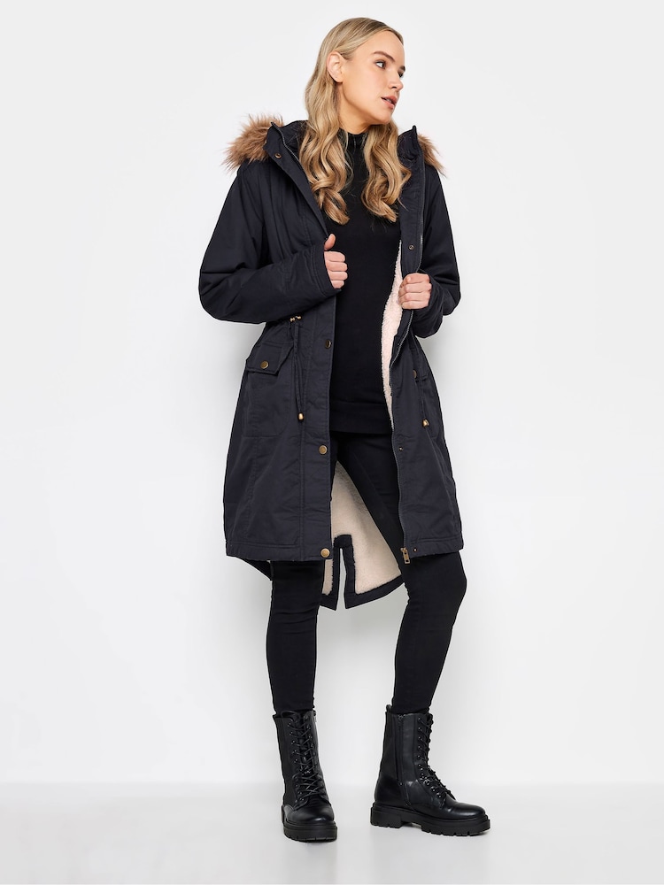 Long Tall Sally Blue Faux Fur Trim Parka - Image 2 of 4