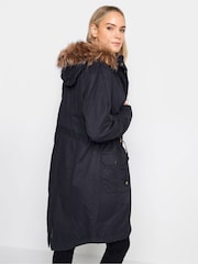 Long Tall Sally Blue Faux Fur Trim Parka - Image 3 of 4