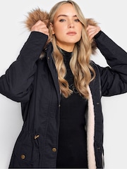Long Tall Sally Blue Faux Fur Trim Parka - Image 4 of 4