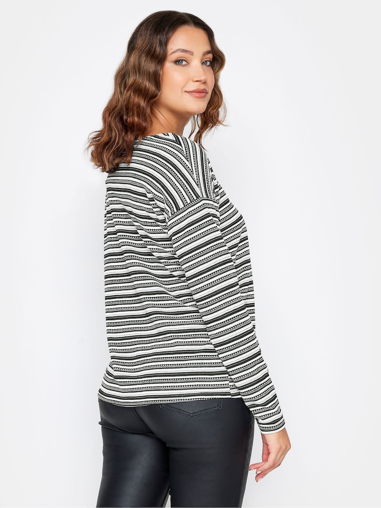 Long Tall Sally Black Drop Shoulder Top - Image 2 of 5