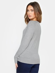 siva - M&Co Petite Button Cardigan - Slika 2 iz 4