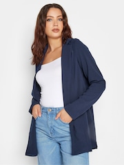 Long Tall Sally Blue Scuba Crepe Blazer - Image 1 of 4