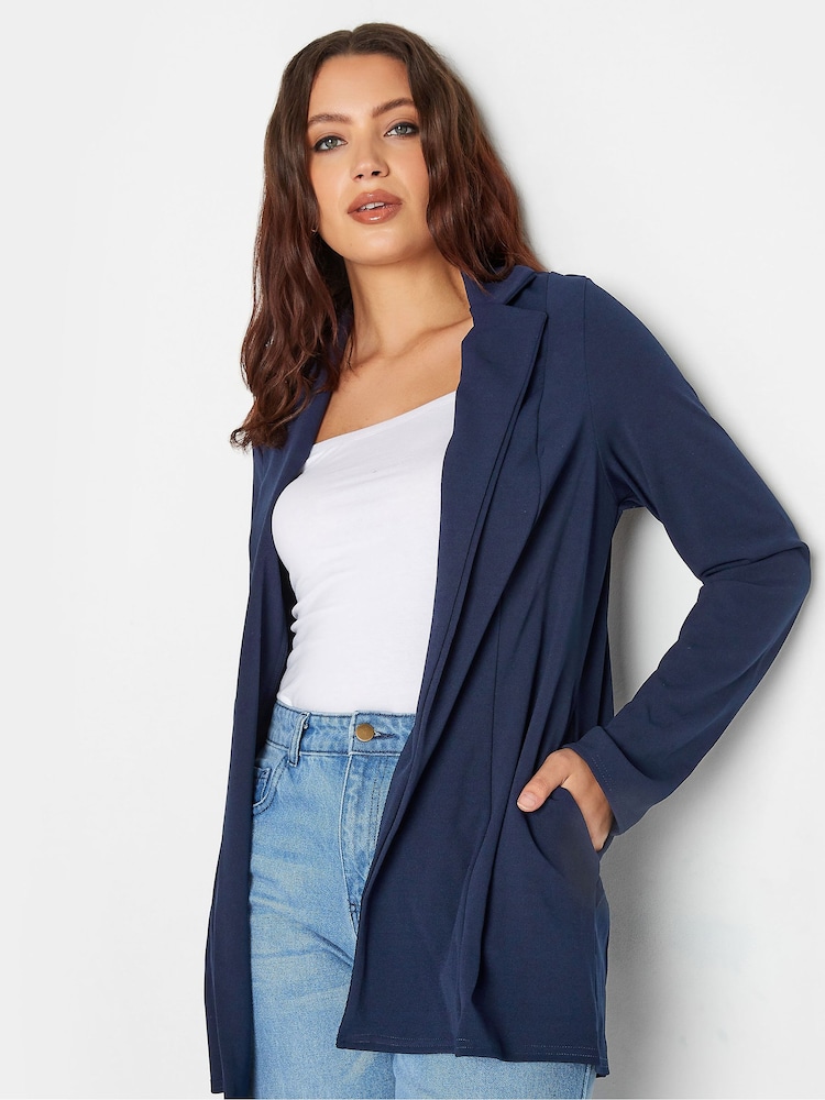 Long Tall Sally Blue Scuba Crepe Blazer - Image 4 of 4