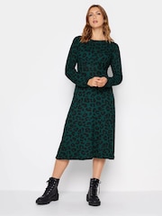 Long Tall Sally Green Long Sleeve Tea Green Dress - Image 1 of 4