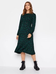 Long Tall Sally Green Long Sleeve Tea Green Dress - Image 2 of 4
