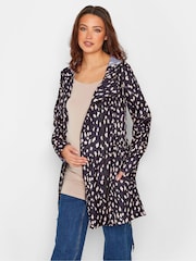Long Tall Sally Black Maternity Animal Print Pocket Parka - Image 4 of 5