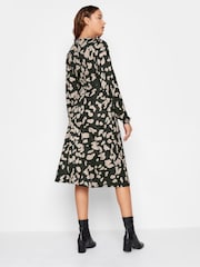Long Tall Sally Black & Natural Marking Print Midi Dress - Image 2 of 4