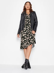 Long Tall Sally Black & Natural Marking Print Midi Dress - Image 3 of 4
