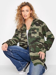 Long Tall Sally Green Camo Utility Jacket - Image 1 of 4