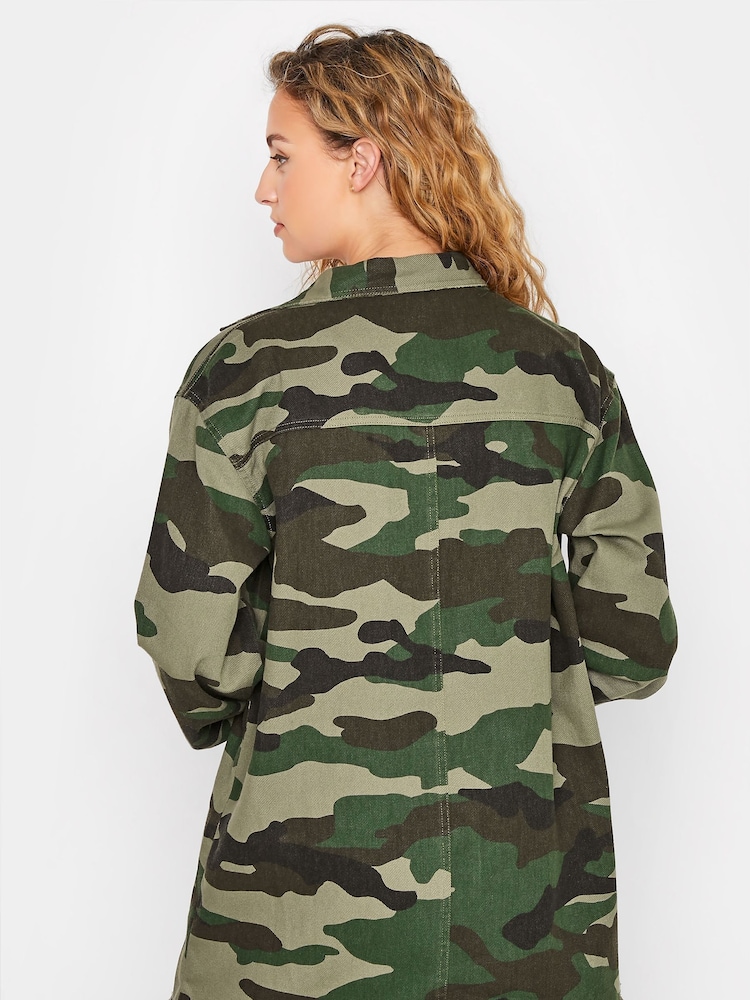 Long Tall Sally Green Camo Utility Jacket - Image 2 of 4