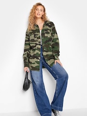 Long Tall Sally Green Camo Utility Jacket - Image 3 of 4