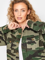 Long Tall Sally Green Camo Utility Jacket - Image 4 of 4