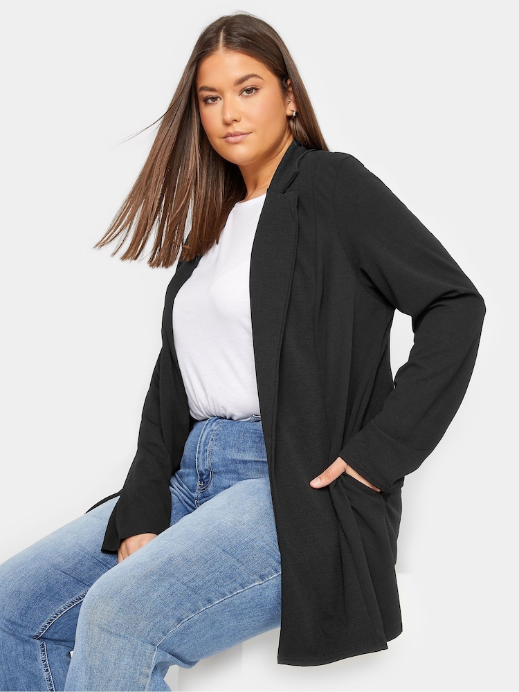 Svart - Long Tall Sally Scuba Crepe Kavaj - Bild 1 av 5