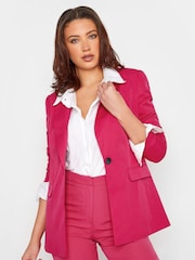 Long Tall Sally Pink Scuba Crepe Blazer - Image 1 of 4
