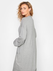 Long Tall Sally Grey Fine Knit Balloon Sleeve Cardigan - Image 2 of 4