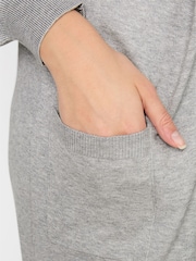Long Tall Sally Grey Fine Knit Balloon Sleeve Cardigan - Image 4 of 4